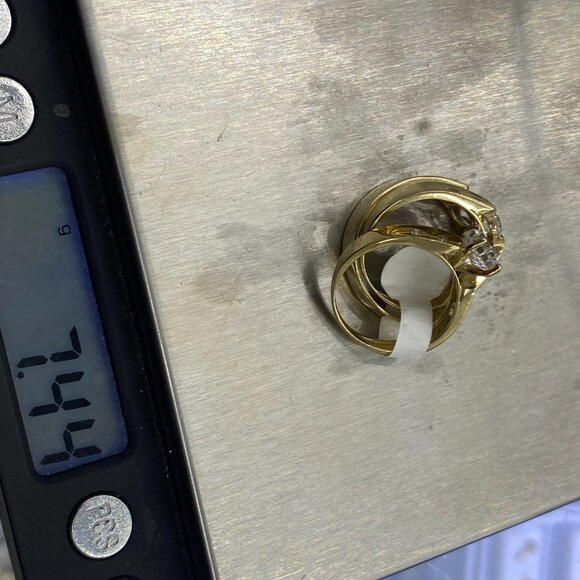 Juego Anillos de Matrimonio De Oro 10K Para Hombres y Mujeres Wedding Band	 Jueg - Picture 9 of 10